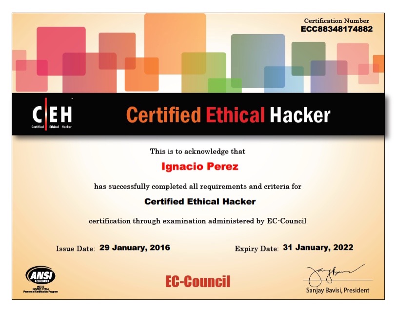 Certified Ethical Hacker (CEH - Expired)